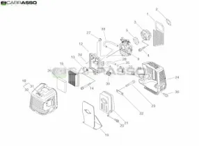 Ricambi filtro aria carburatore marmitta decespugliatore echo srm 410