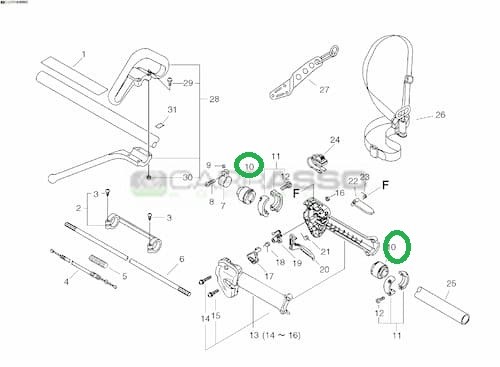 Kit ammortizzatori decespugliatore echo srm 335 es ricambi n.10