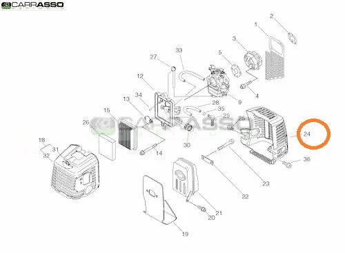 Copri marmitta decespugliatore echo srm 410 ricambio n.24