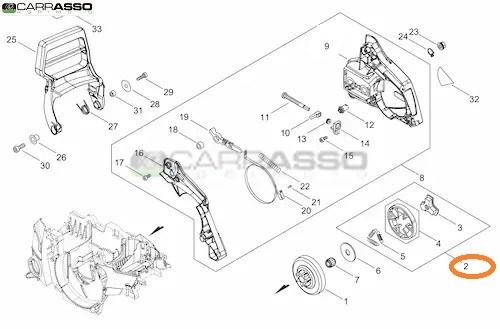 Frizione completa per motosega echo cs 4920 es