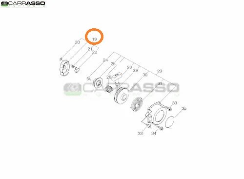 Ganci Avviamento Completi decespugliatore echo Rm 510 es ricambio n.19