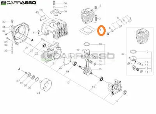 Guarnizione cilindro decespugliatore echo rm 4000 ricambio n. 4