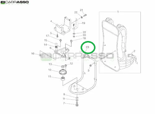 telaio zaino decespugliatore echo rm 4000 ricambio n.23