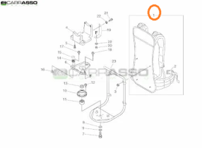 Zaino cinghiaggio telaio echo rm 4000 ricambio n.1